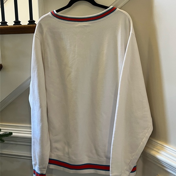 Champion White Sweatshirt with orange and blue trim - Picture 4 of 8